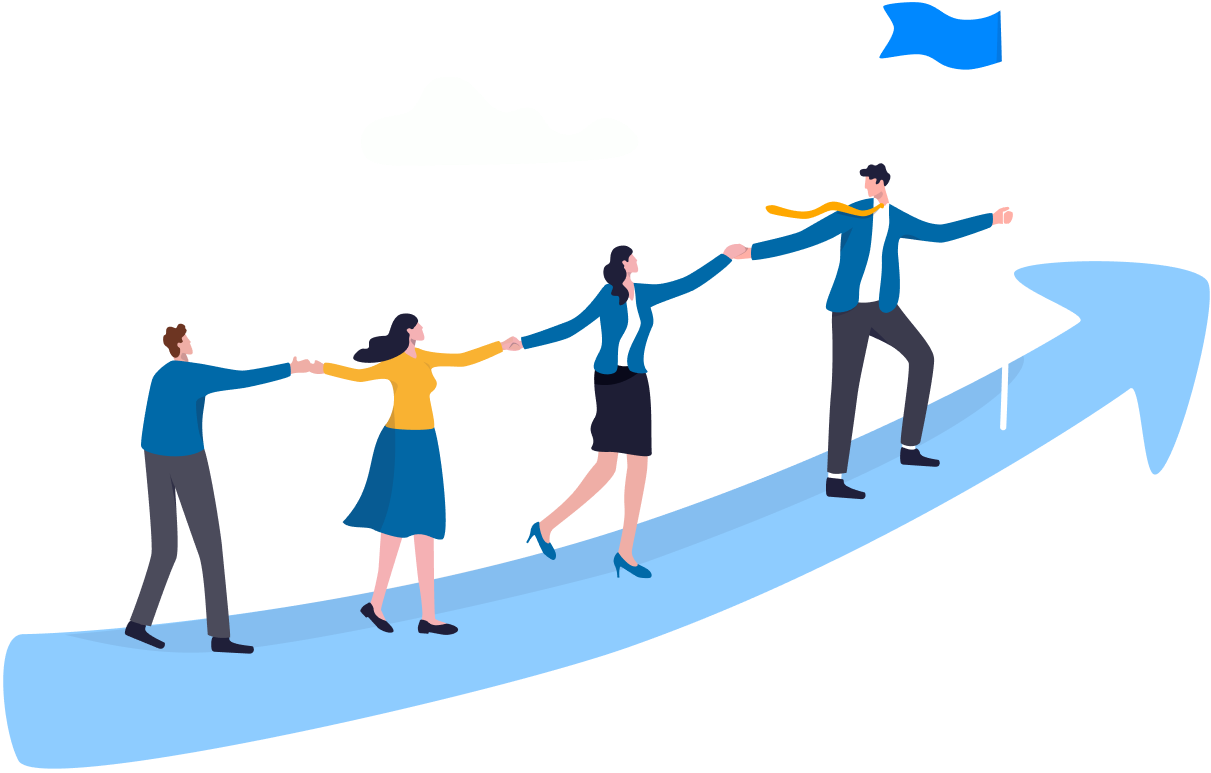 人材育成を通じて企業の成長を支援するイメージ